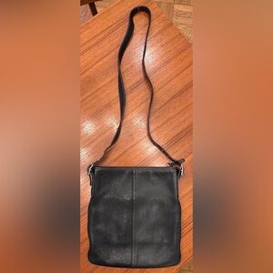 Coach Pebbled Leather Crossbody Bag - Black